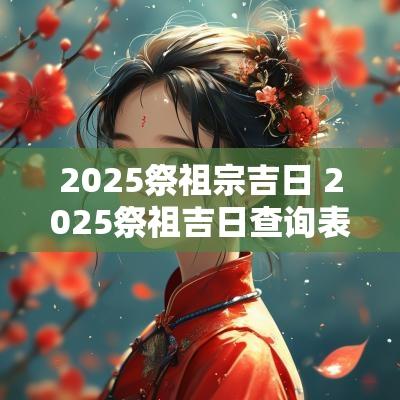 2025祭祖宗吉日 2025祭祖吉日查询表