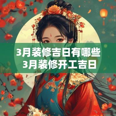 3月装修吉日有哪些 3月装修开工吉日