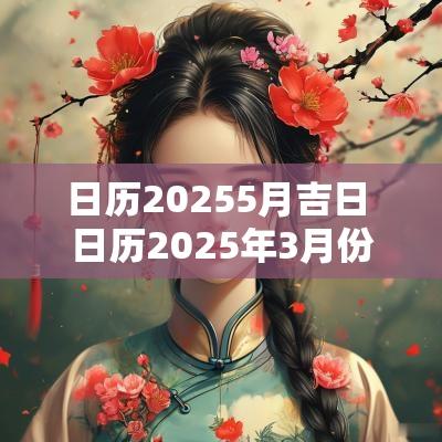 日历20255月吉日 日历2025年3月份哪天是黄道吉日