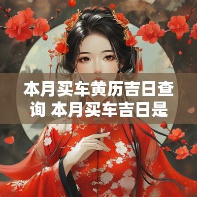 本月买车黄历吉日查询 本月买车吉日是哪几天