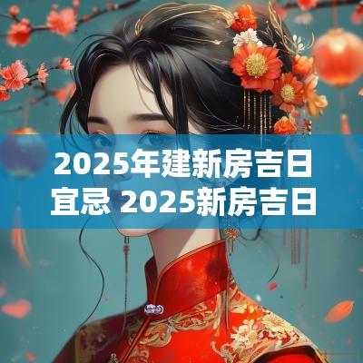 2025年建新房吉日宜忌 2025新房吉日