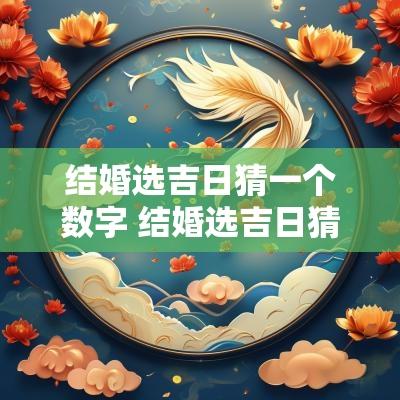 结婚选吉日猜一个数字 结婚选吉日猜一个数字几号