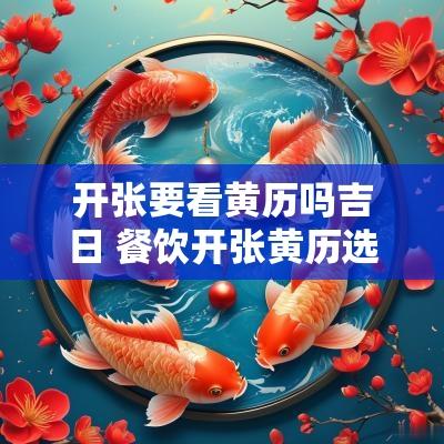 开张要看黄历吗吉日 餐饮开张黄历选吉日