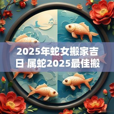 2025年蛇女搬家吉日 属蛇2025最佳搬家吉日