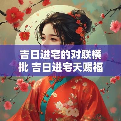 吉日进宅的对联横批 吉日进宅天赐福下一句对联