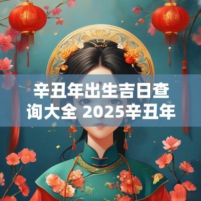 辛丑年出生吉日查询大全 2025辛丑年择日吉日