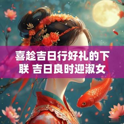 喜趁吉日行好礼的下联 吉日良时迎淑女的下联