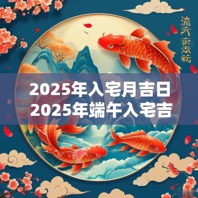 2025年入宅月吉日 2025年端午入宅吉日