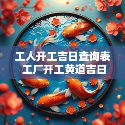 工人开工吉日查询表 工厂开工黄道吉日查询2025年