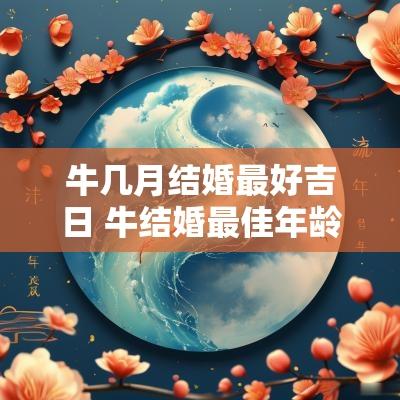 牛几月结婚最好吉日 牛结婚最佳年龄