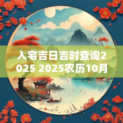 入宅吉日吉时查询2025 2025农历10月入宅吉日