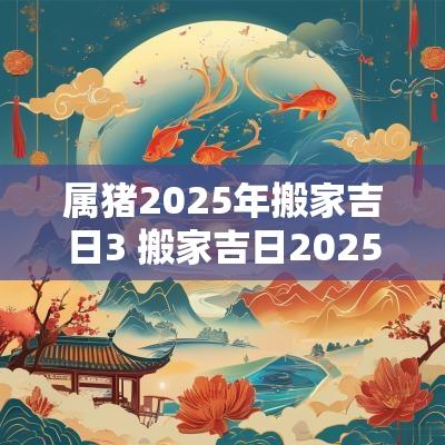 属猪2025年搬家吉日3 搬家吉日2025年十一月