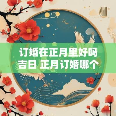 订婚在正月里好吗吉日 正月订婚哪个日子最好