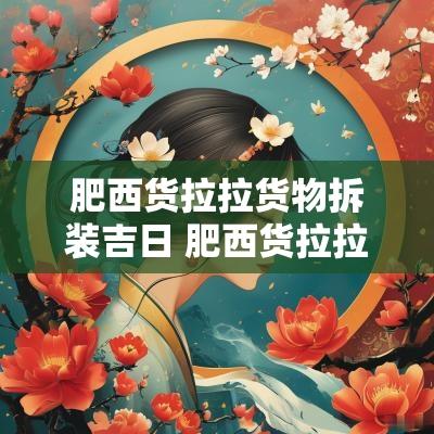 肥西货拉拉货物拆装吉日 肥西货拉拉搬家电话