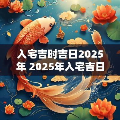 入宅吉时吉日2025年 2025年入宅吉日老黄历