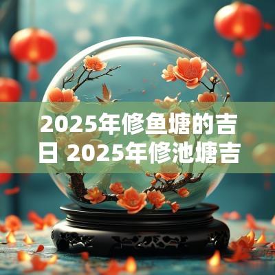 2025年修鱼塘的吉日 2025年修池塘吉日