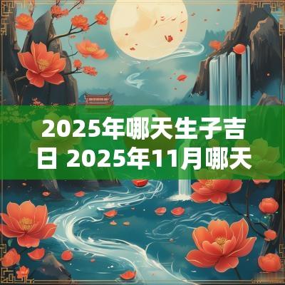 2025年哪天生子吉日 2025年11月哪天吉日