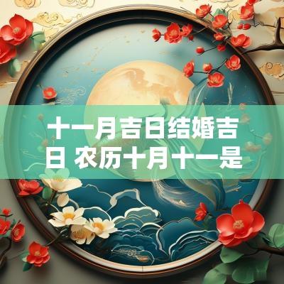 十一月吉日结婚吉日 农历十月十一是吉日