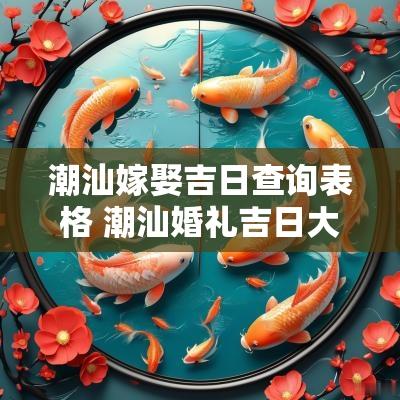 潮汕嫁娶吉日查询表格 潮汕婚礼吉日大全查询最新