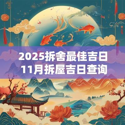 2025拆舍最佳吉日 11月拆屋吉日查询 2025拆舍最佳吉日 11月拆屋吉日查询