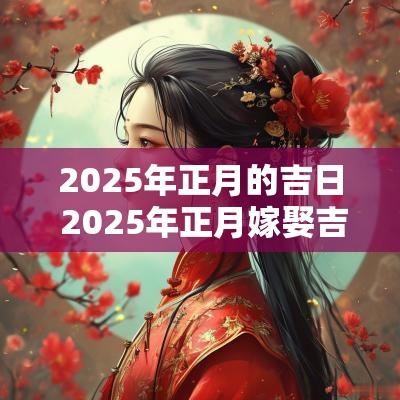 2025年正月的吉日 2025年正月嫁娶吉日