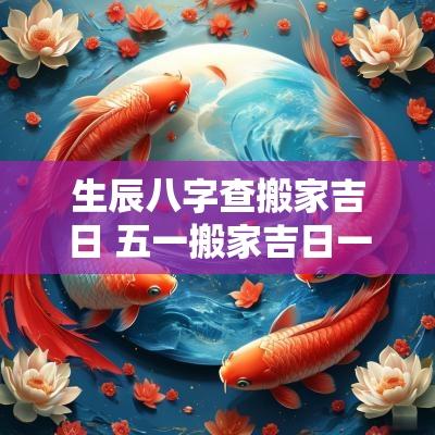 生辰八字查搬家吉日 五一搬家吉日一览表