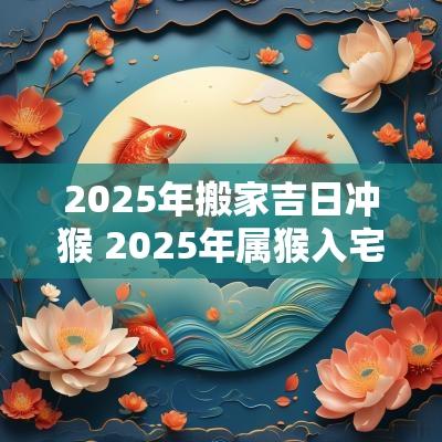 2025年搬家吉日冲猴 2025年属猴入宅吉日查询表