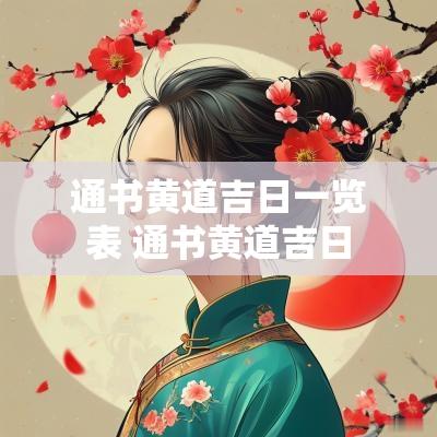 通书黄道吉日一览表 通书黄道吉日