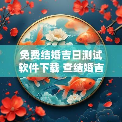 免费结婚吉日测试软件下载 查结婚吉日的软件