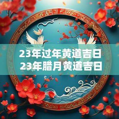 23年过年黄道吉日 23年腊月黄道吉日