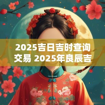 2025吉日吉时查询交易 2025年良辰吉日查询表