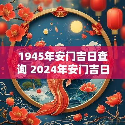1945年安门吉日查询 2025年安门吉日一览表