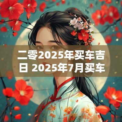 二零2025年买车吉日 2025年7月买车提车吉日查询