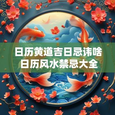 日历黄道吉日忌讳啥 日历风水禁忌大全