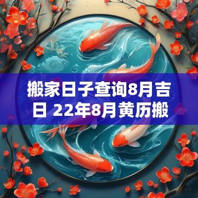 搬家日子查询8月吉日 22年8月黄历搬家吉日