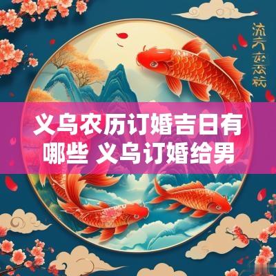 义乌农历订婚吉日有哪些 义乌订婚给男方什么