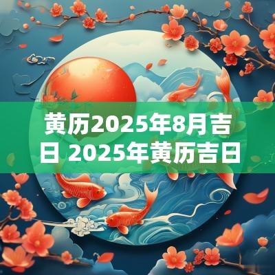 黄历2025年8月吉日 2025年黄历吉日入伙