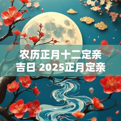 农历正月十二定亲吉日 2025正月定亲吉日