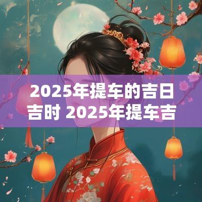 2025年提车的吉日吉时 2025年提车吉日1月1号