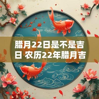 腊月22日是不是吉日 农历22年腊月吉日