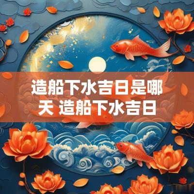 造船下水吉日是哪天 造船下水吉日
