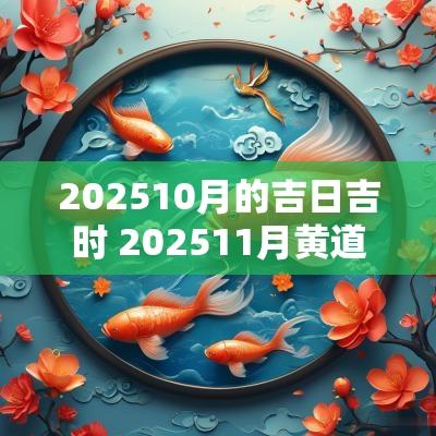 202510月的吉日吉时 202511月黄道吉日