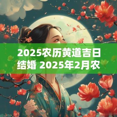 2025农历黄道吉日结婚 2025年2月农历结婚黄道吉日