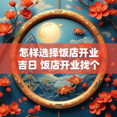 怎样选择饭店开业吉日 饭店开业找个黄道吉日最好