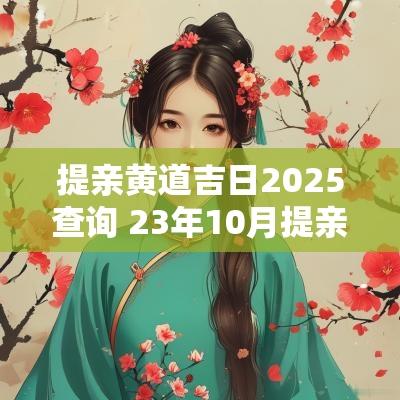 提亲黄道吉日2025查询 23年10月提亲黄道吉日
