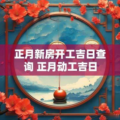 正月新房开工吉日查询 正月动工吉日