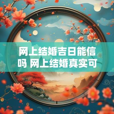 网上结婚吉日能信吗 网上结婚真实可靠吗