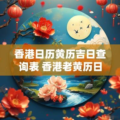 香港日历黄历吉日查询表 香港老黄历日历