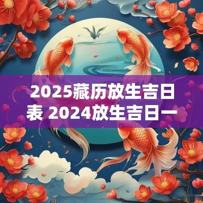 2025藏历放生吉日表 2025放生吉日一览表最新