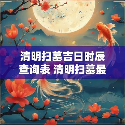 清明扫墓吉日时辰查询表 清明扫墓最晚在农历几号